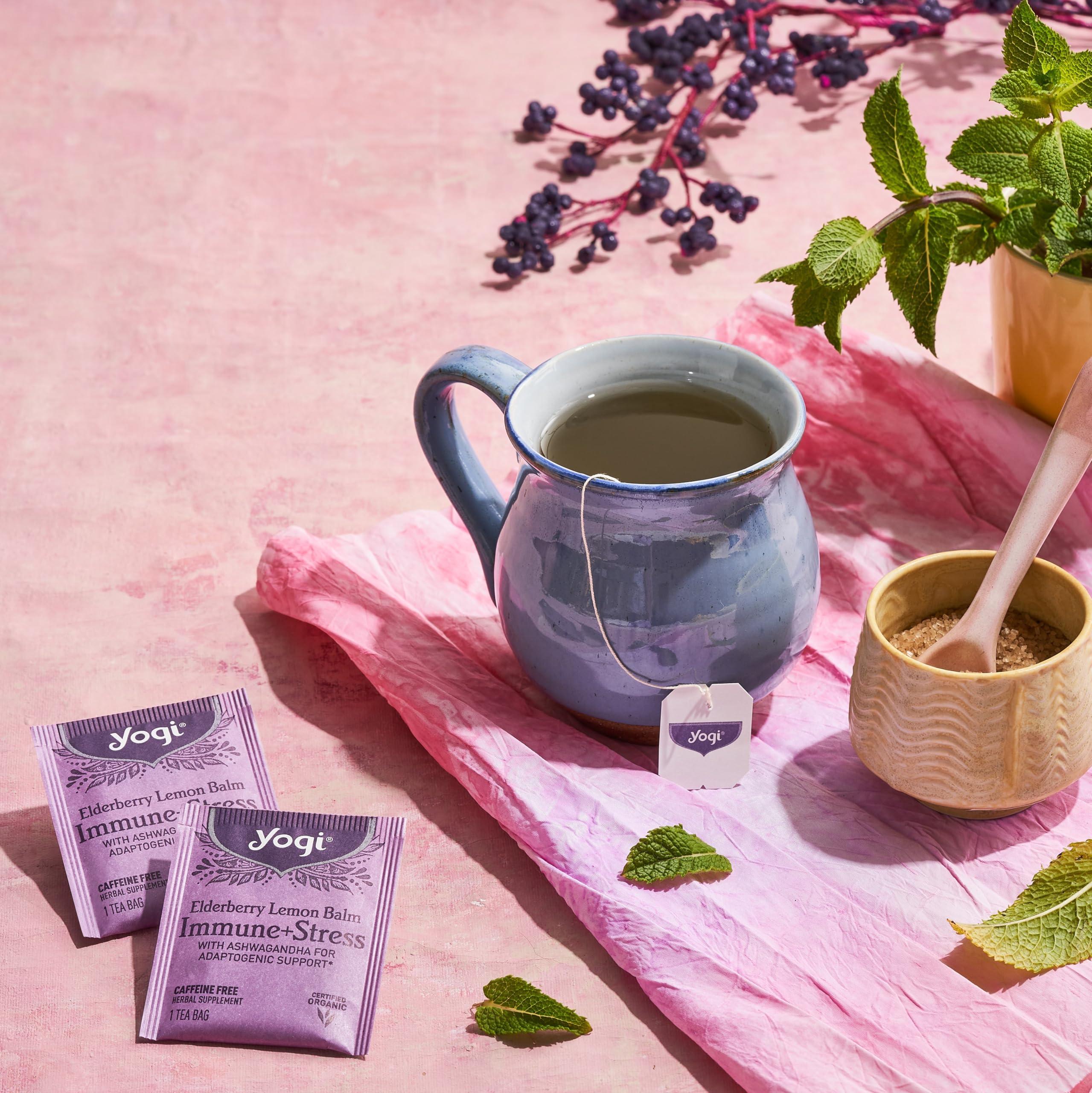 Yogi Tea Yogi Tea Organic Lemon Balm Elderberry Immune Stress Tea, 16 CT