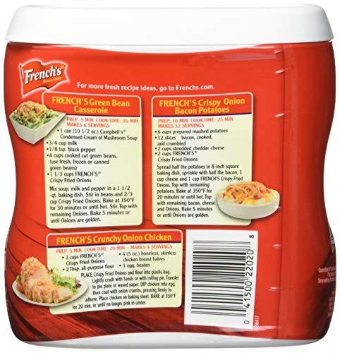 French's French's Original Crispy Fried Onions, Certified Kosher, Made in the USA, 6 oz (Pack of 2)