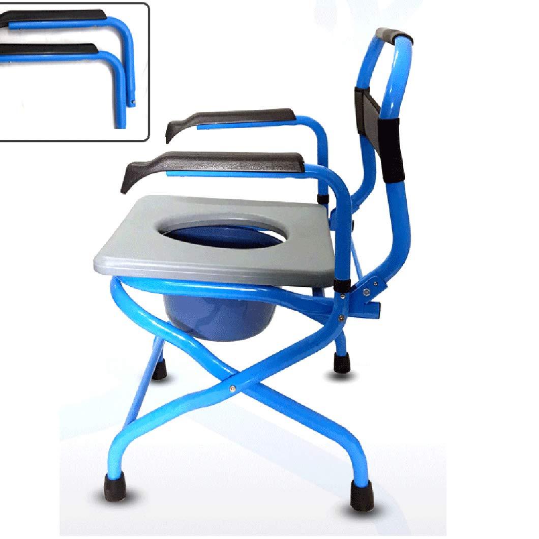 SYTH Medical Bedside Commode Toilet Seat,Folding Mobile Toilet for The Elderly Simple Toilet Chair,Sitting Side Chair Toilet Chair,Perfect for Camping, Hiking, Trips, Construction Sites, and More