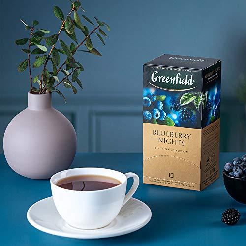 Greenfield Greenfield Blueberry Nights Black Tea Fruit & Herbal Collection 25 Teabags The Execptional Freshness Of Tea Is Guranteed By The Special Foil Sachet