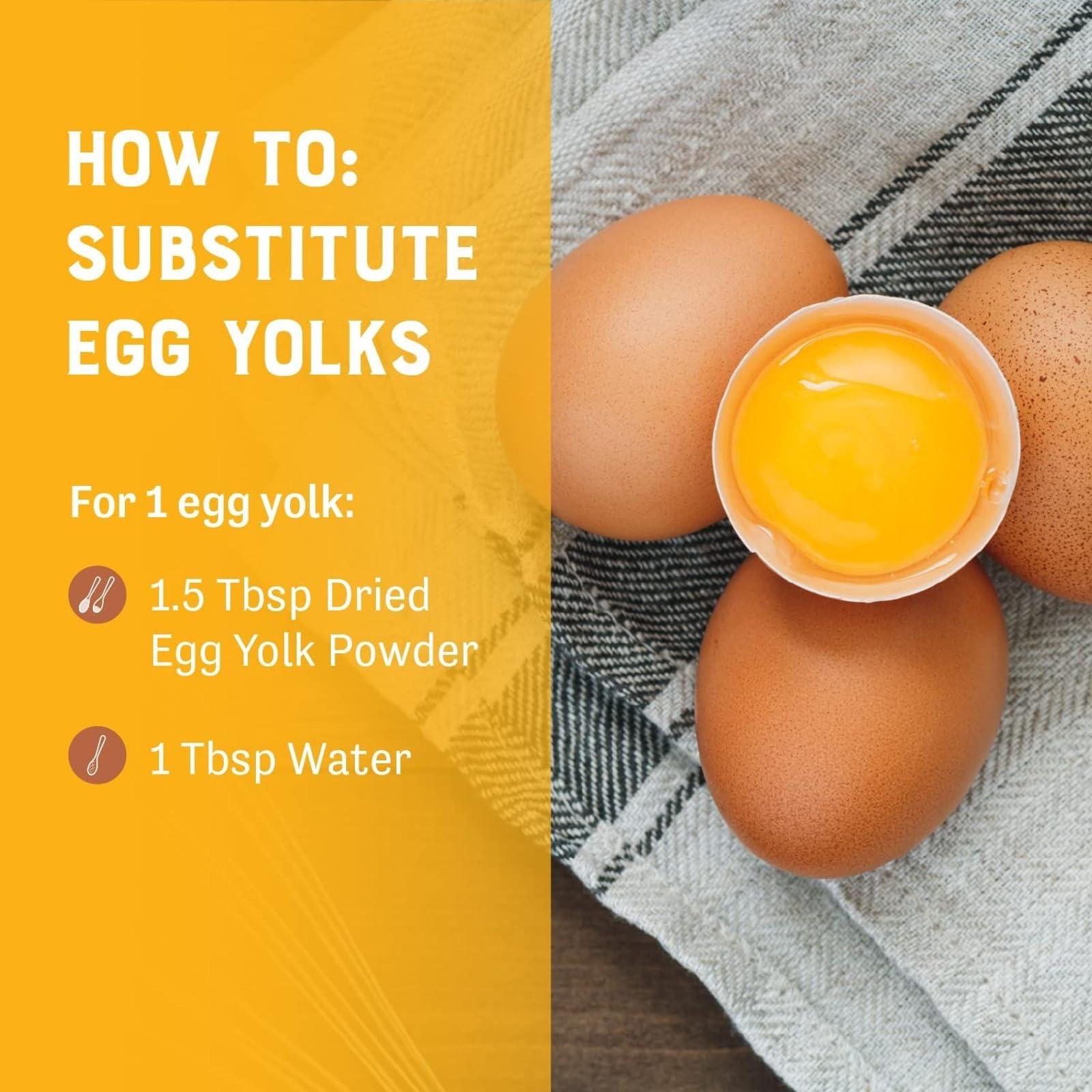 Judee's Gluten Free Judee's Dried Egg Yolk Powder - 1.5 lb XL Pouch - Baking Supplies - Delicious and 100% Gluten-Free - Perfect for Homemade Baked Goods, Sauces, Ice Cream Toppings, and More - Great Source of Protein