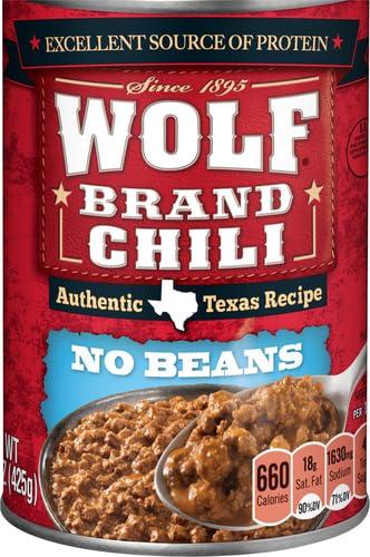WOLF Wolf Brand Chili Without Beans, Packed with Protein, 15 oz
