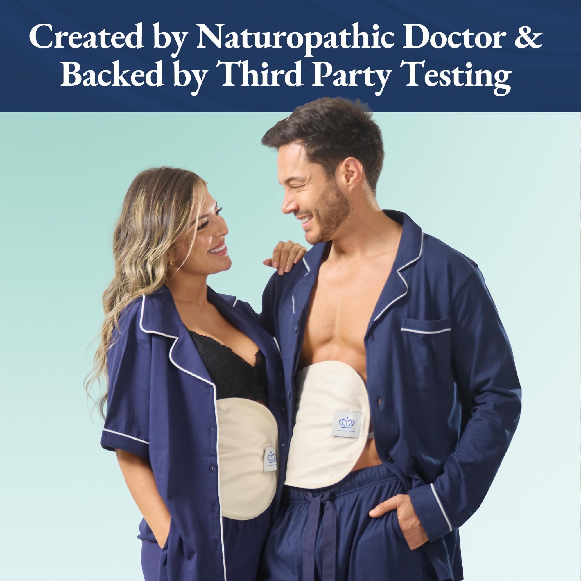 QUEEN OF THE THRONES QUEEN OF THE THRONES Castor Oil Pack for Liver (compress) - Heatless, Less-Mess, Reusable - Organic Cotton Flannel, Comfort Fit, Soft Straps & Naturopathic Doctor Designed (Castor Oil sold separately)