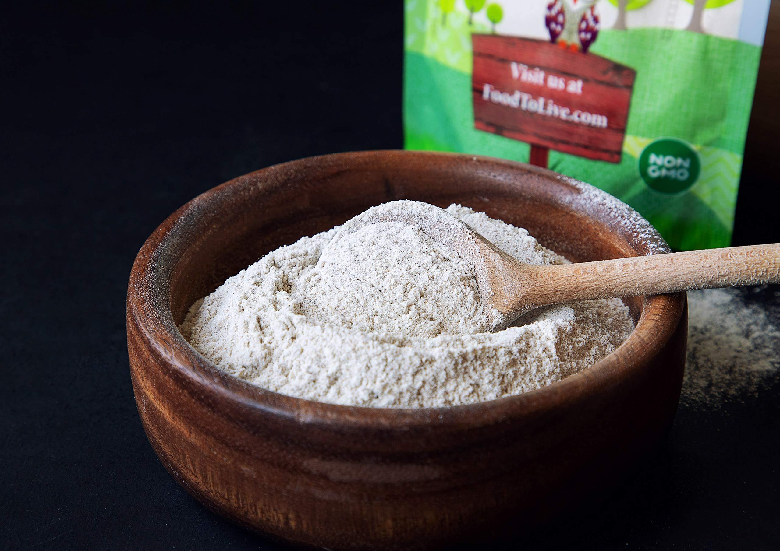 Food to Live Food to Live Organic Dark Rye Flour, 12 Pounds Whole Grain, Non-GMO, Stone Ground, Kosher, Raw, Vegan, Bulk, Great for Baking Bread, Product of the USA