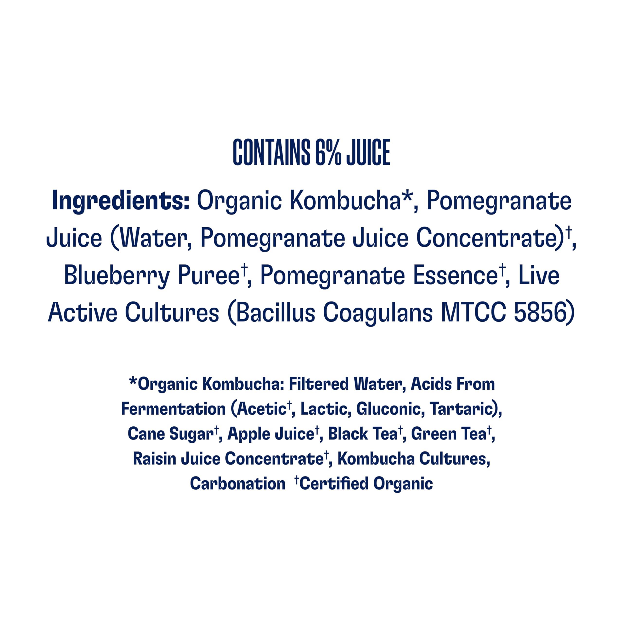 Health-Ade Health-Ade Kombucha Tea Organic Drink, Fermented Tea with Living Probiotics, Detoxifying Acids, Supports Gut Health, Non-GMO, Vegan, Gluten Free, 12 Pack (16 Fl Oz Bottles), Pomegranate Blueberry