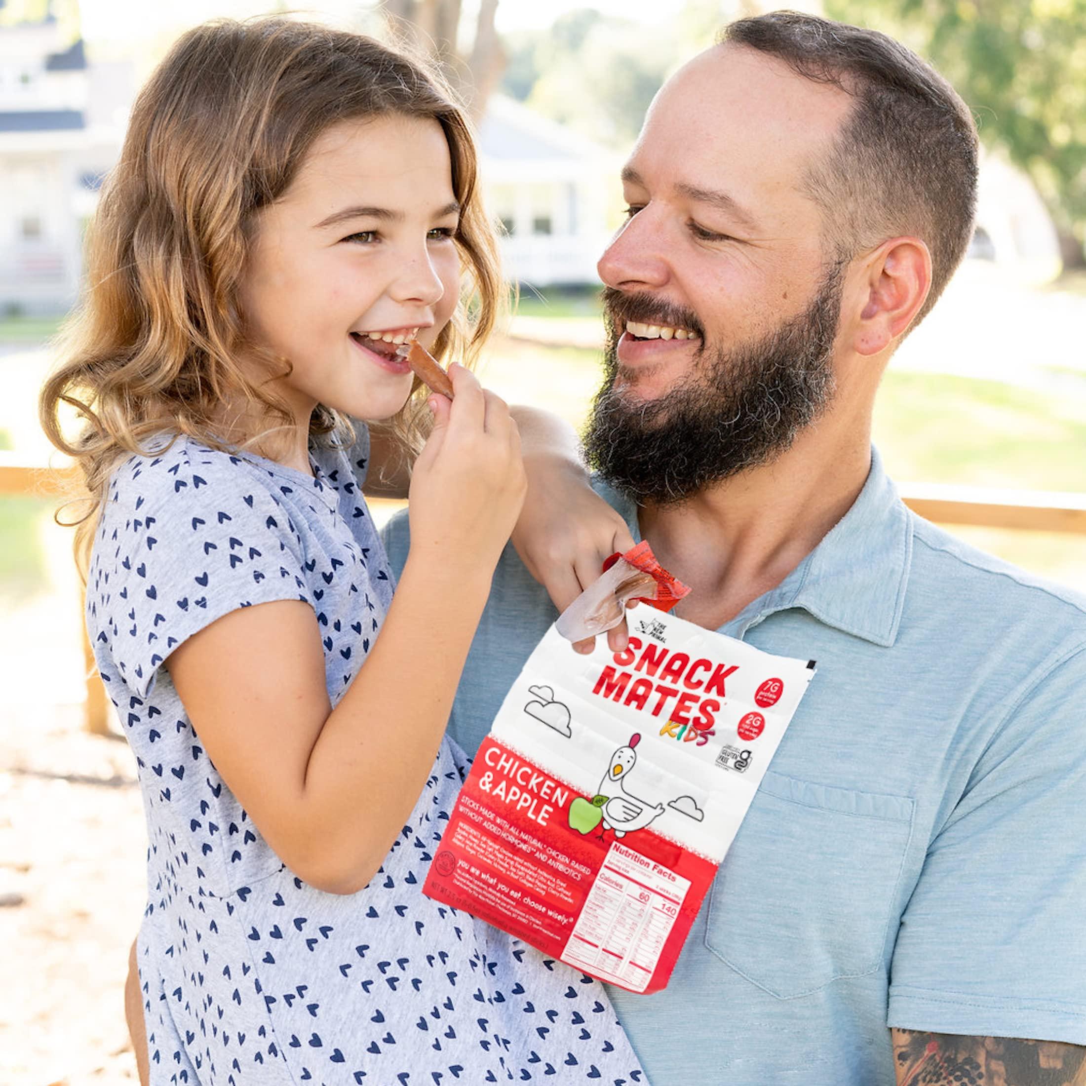 The New Primal The New Primal Snack Mates, Chicken and Apple Stick - All Natural Chicken, High Protein and Low Sugar Kids Snack, Certified Paleo, Gluten Free, Lunchbox Friendly - 1 Count (Pack of 5)