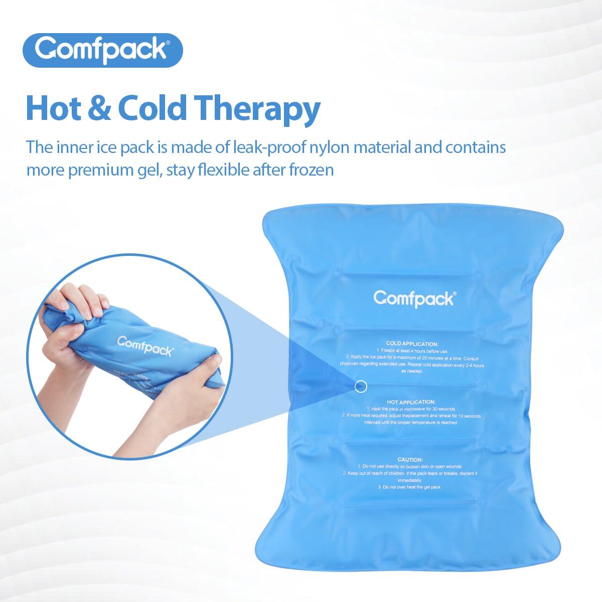 Comfpack Comfpack Hip Ice Pack Wrap for Hip Bursitis & Replacement Surgery, Reusable Compress Hip Brace with Gel Hot Cold Pack for Injuries, Hip Flexor Pain, Inflammation, Sciatica Nerve, Hamstring