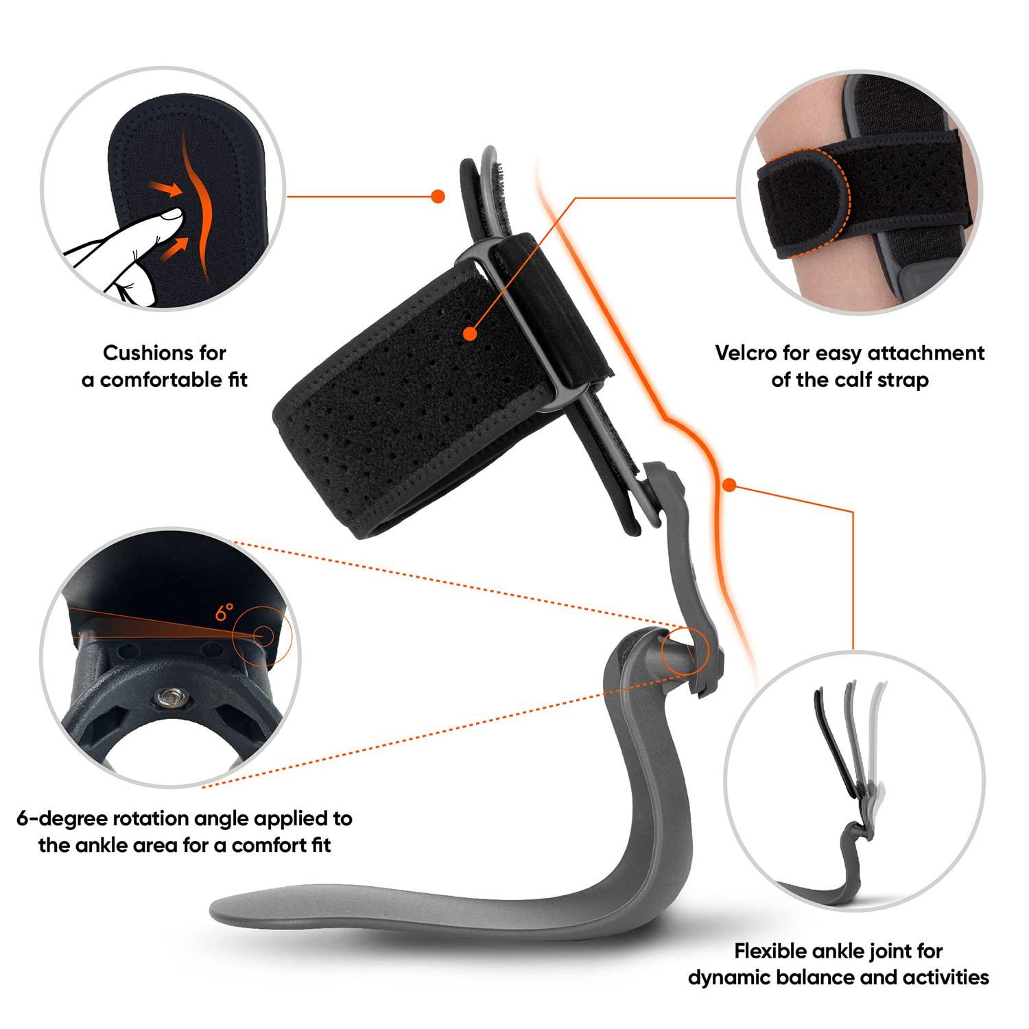 NEOFECT Neofect STEP Medium Right AFO Foot Drop Brace, Drop Foot Brace for Walking, Ankle and Foot Orthosis Support