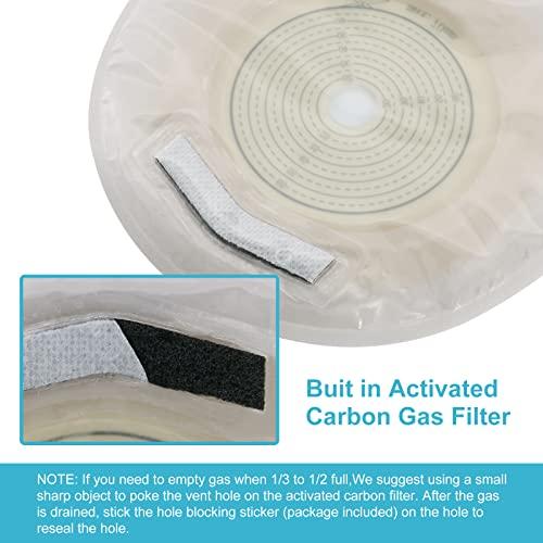 KONWEDA KONWEDA 20PCS Colostomy Bags, Ostomy Supplies, One-Piece Drainable Pouches with Closure for Ileostomy Stoma Care, Cut-to-Fit, Max 70mm