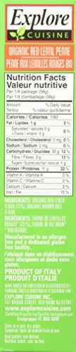 EXPLORE CUISINE Explore Cuisine Organic Red Lentil Penne Pasta, Non GMO, 8 Ounces (Pack Of 6)