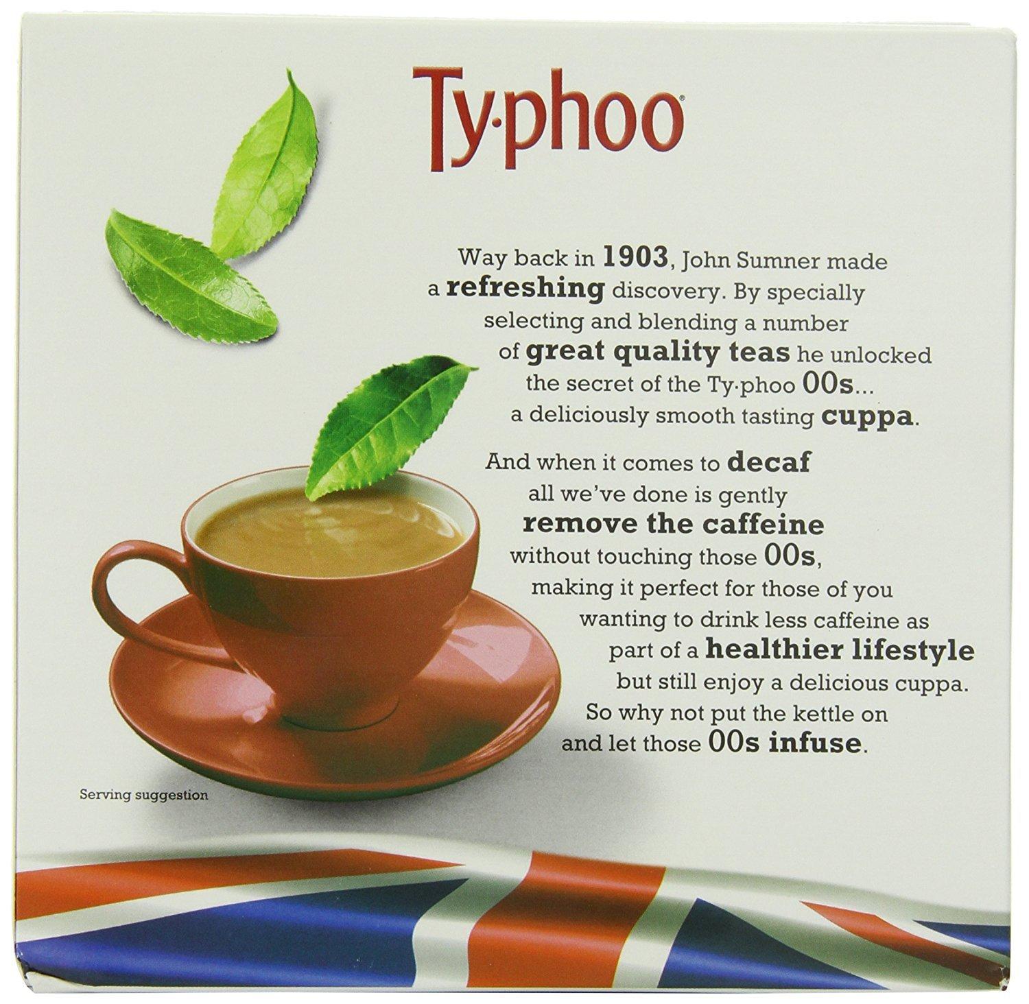 Typhoo Typhoo British Tea, Decaf, Foil fresh teabags, 80 Count