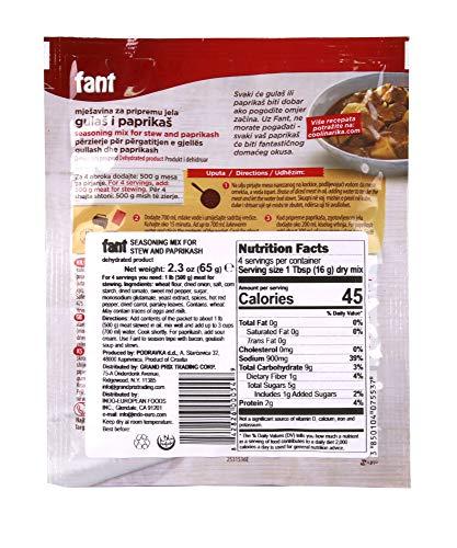 Fant Fant Seasoning Mix For Stew & Paprikash, 65 Gram (Pack Of 22)