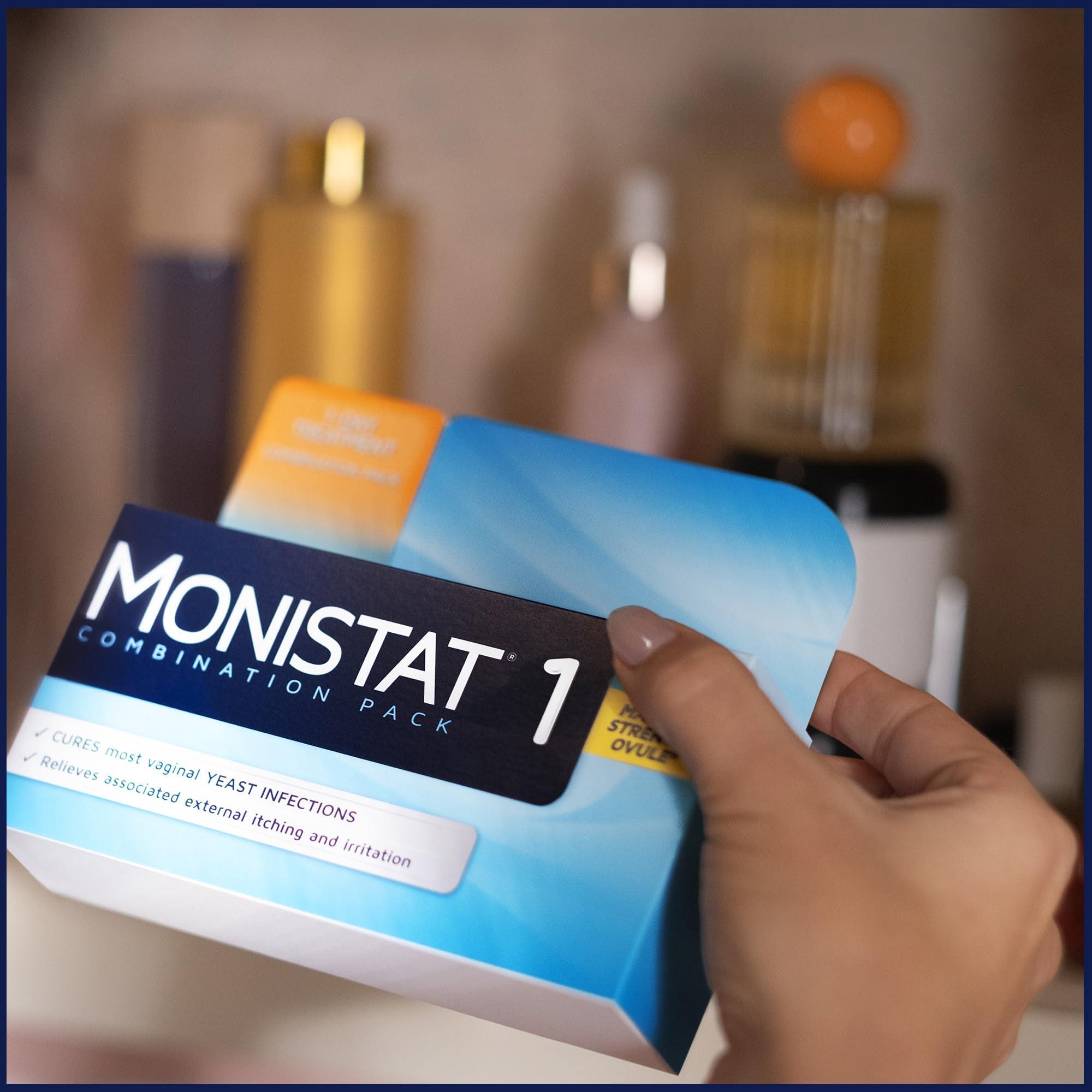 Monistat Monistat 1 Day Yeast Infection Treatment for Women, 1 Miconazole Ovule Insert & External Monistat Anti-Itch Cream Bundle + 10 fl oz Boric Acid Feminine Cleanser