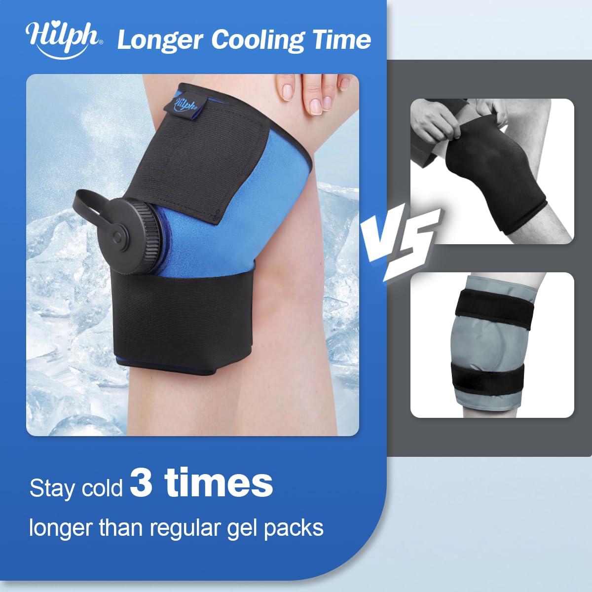 Hilph Hilph Knee Ice Pack Wrap with 2 Gel Pad and Ice Bag for Knee Injuries Reusable