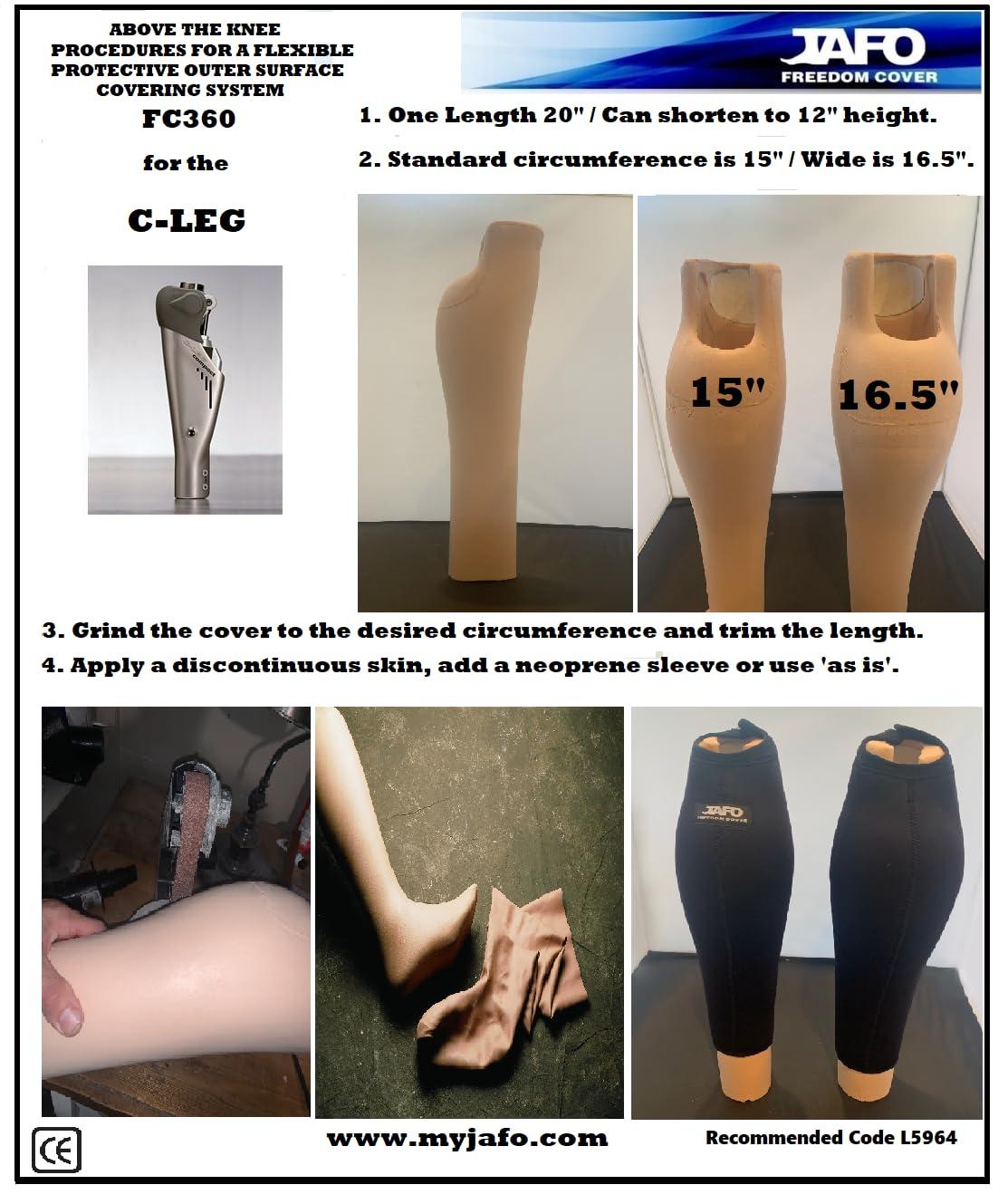 JAFO FC360 Prosthetic Leg Cover Regular Circumference 14.5\"