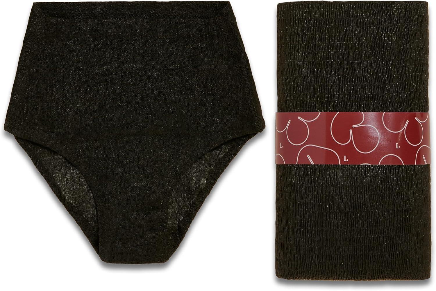 Hazel Hazel High-Waist Pull-Ups Disposable Womens Underwear, Black, Large, 10 Counts, Pack of 1