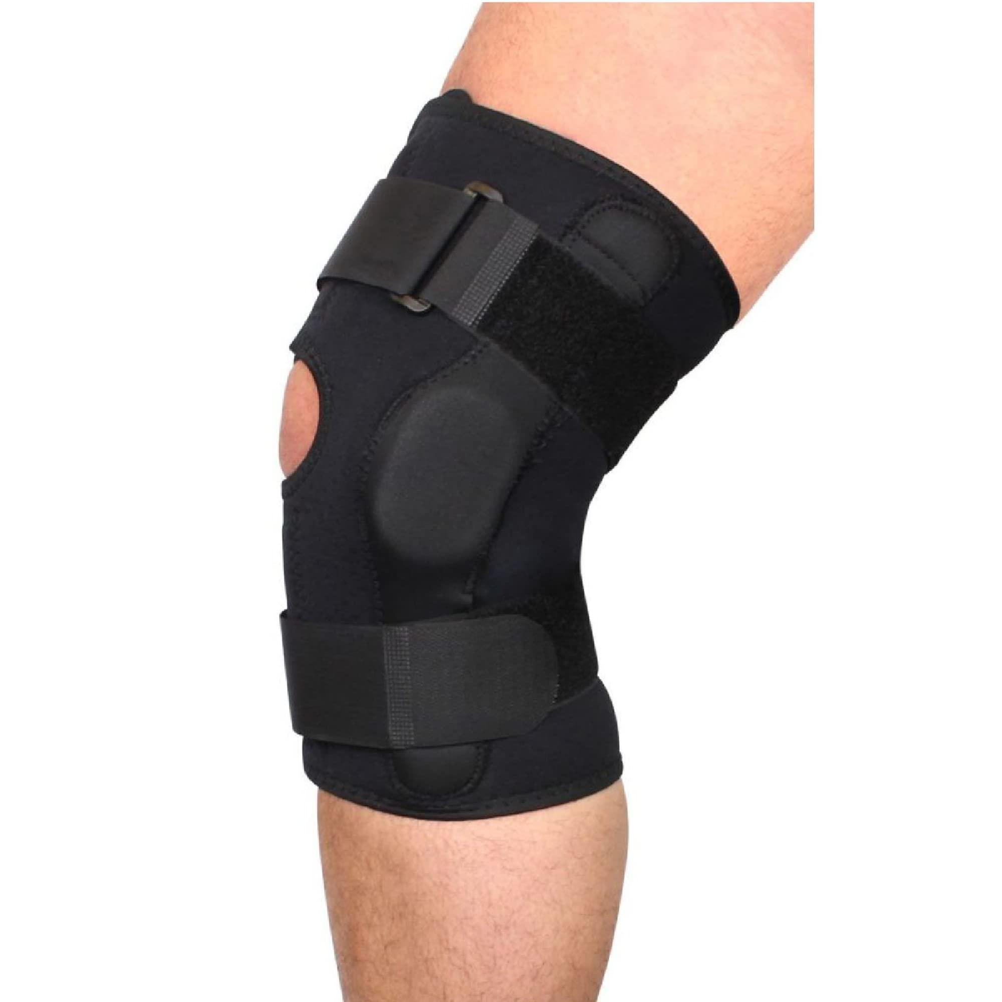 Brace Direct Brace Direct Internal Deluxe Hinged Knee Brace for Knee Pain with Adjustable Compression Wrap & Open Patella -Range of Motion Stabilizer Helps Joint Pain, Meniscus Tears, Arthritis, ACL, PCL & MCL