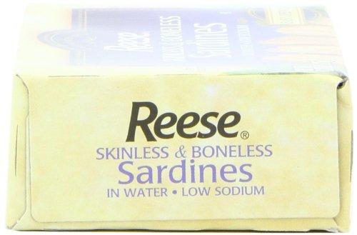 Reese Reese Skinless and Boneless Sardines, Low Sodium in Water, 4.38-Ounce (Pack of 10) Packaging May Vary