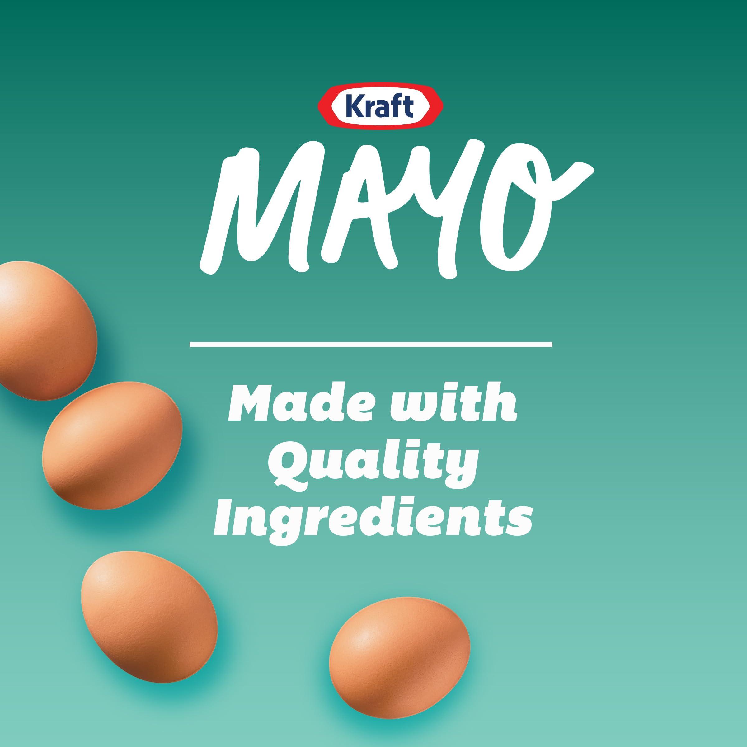 Kraft Kraft Real Mayo Creamy & Smooth Mayonnaise - Classic Spreadable Condiment for Sandwiches, Salads and Dips, Made with Cage-Free Eggs, For a Keto and Low Carb Lifestyle, 48 fl oz Jar
