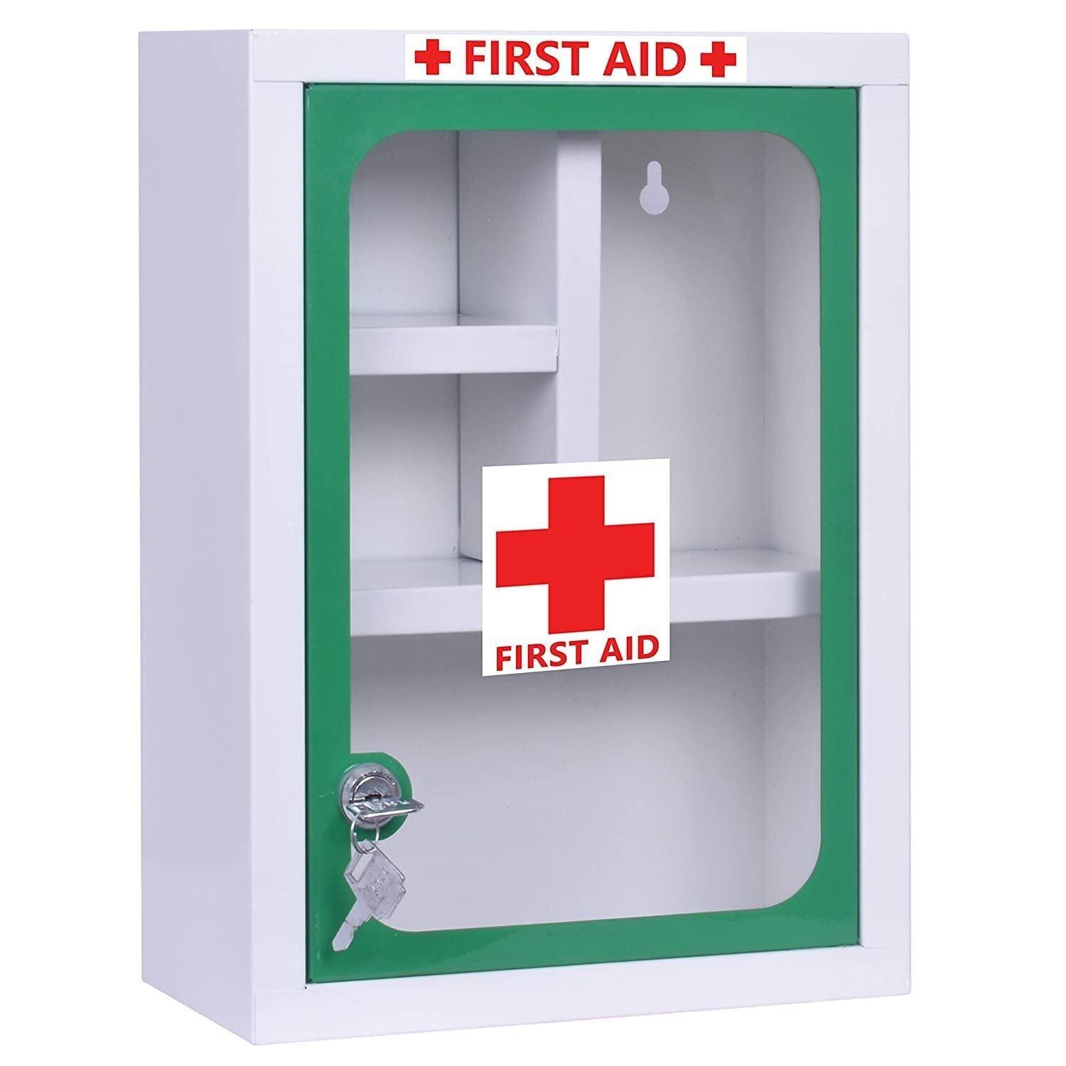 Generic sainio Emergency First Aid Kit Box with Multi Compartments for Home/School/Office