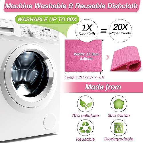 Lucomb Lucomb 11 Pack Swedish Dishcloths Washable, Cellulose Sponge Swedish Dish Cloths Reusable Kitchen Rags Fast Drying Towels for Washing Dish Kitchen Cleaning, No Odor