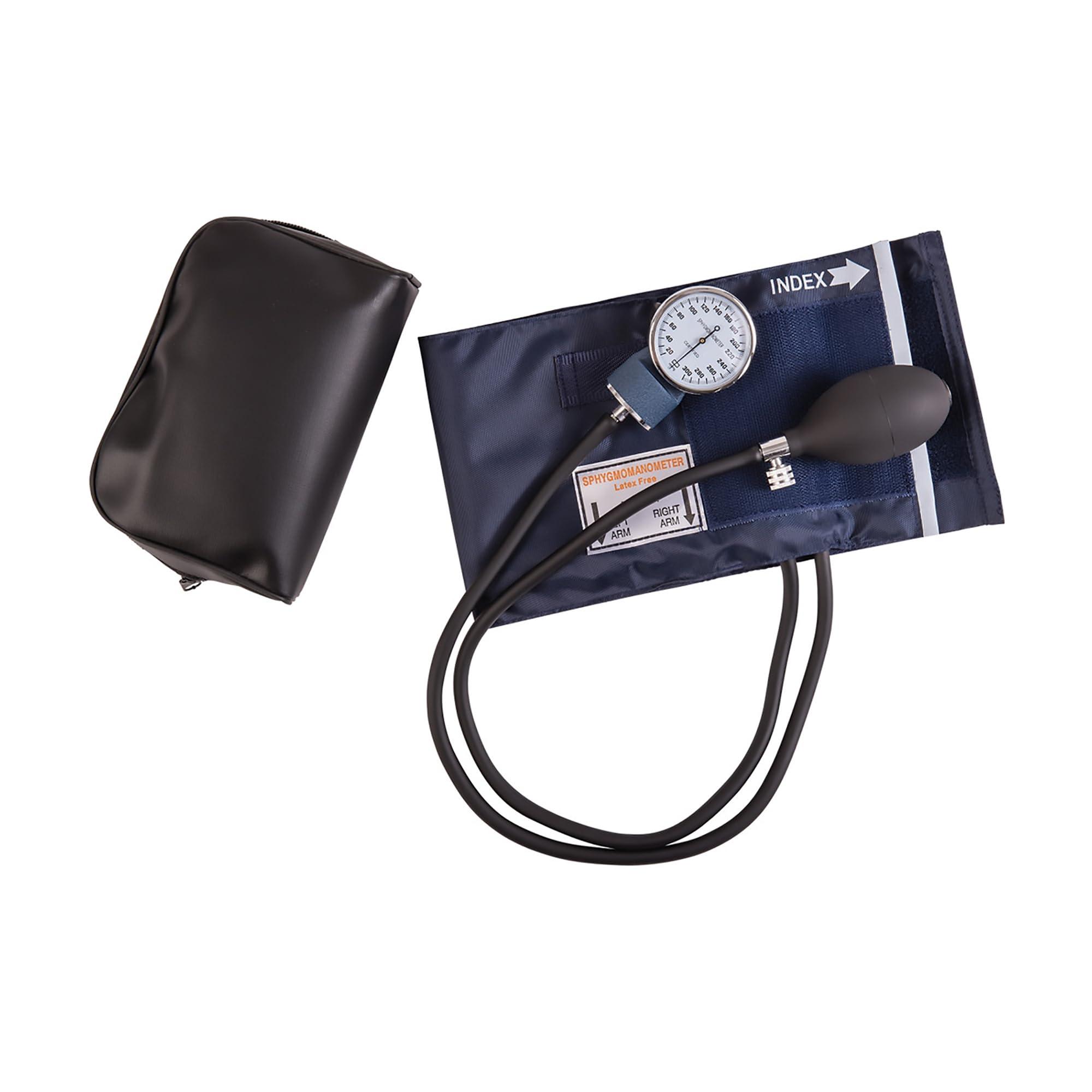 Mabis Mabis Healthcare MABIS Economy Aneroid Sphygmomanometer Blue, Adult 11\" - 16.4\"