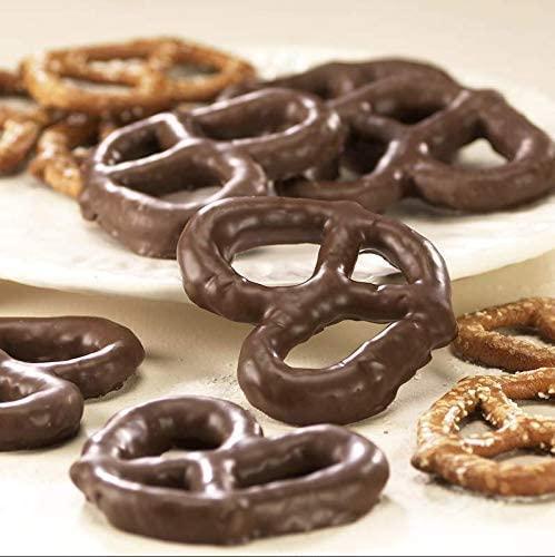 Asher's Chocolates Asher's Chocolates, Chocolate Covered Pretzels Assortment, Gourmet Sweet and Salty Candy, Small Batches of Kosher Chocolate, Family Owned Since 1892 (14.5 oz, Milk, Dark, and White Chocolate)