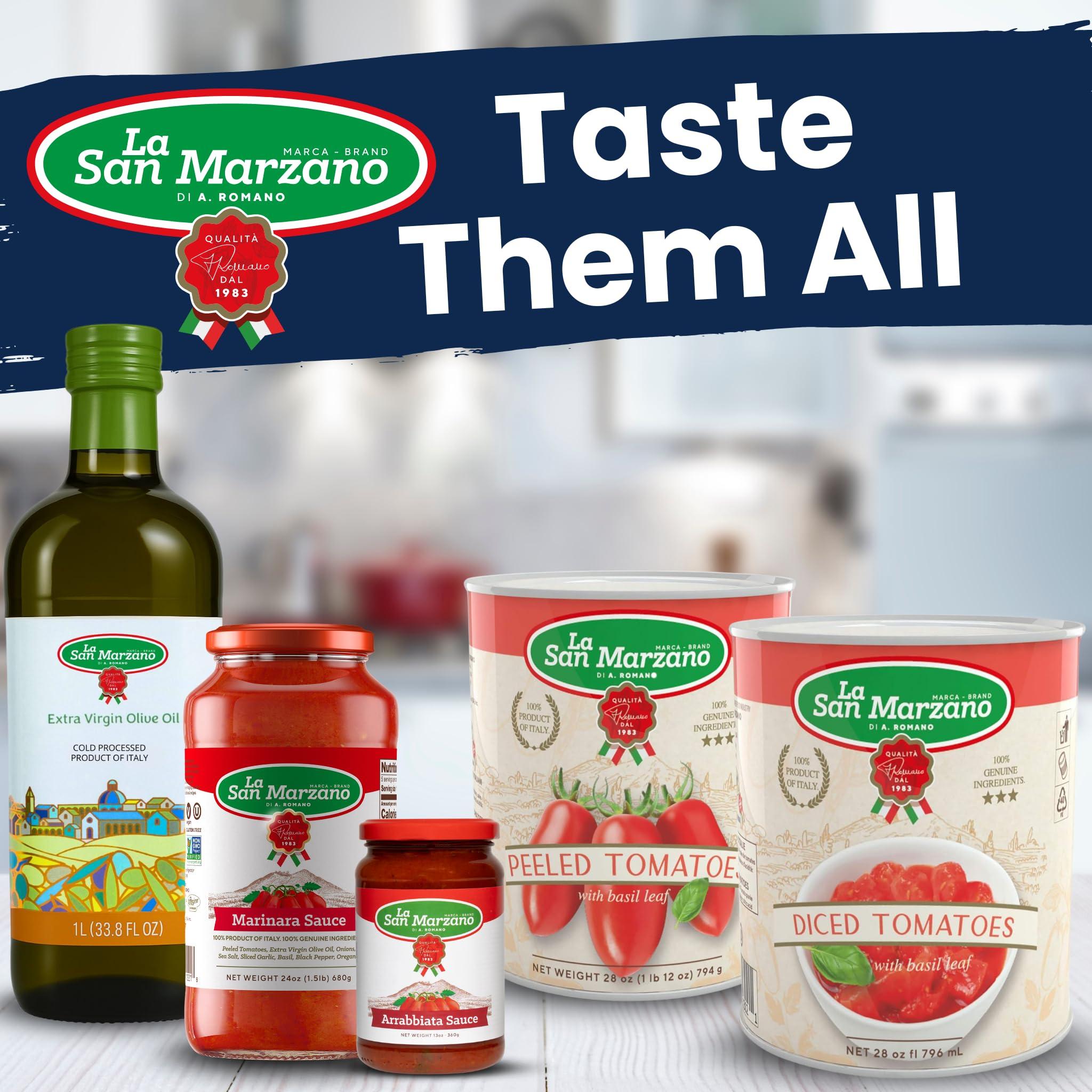 La San Marzano La San Marzano - Marinara Sauce - Pasta Sauce with 100% Italian Tomatoes Made in Italy - Peeled Tomatoes with Fresh and Natural Ingredients Non GMO Tomatoes, Vegan, Gluten Free, Kosher, Mediterranean Diet 13 Ounce Jar