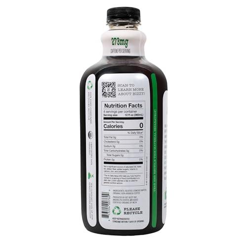 Bizzy Bizzy Cold Brew Coffee Organic Espresso Blend Unsweetened 48oz, green