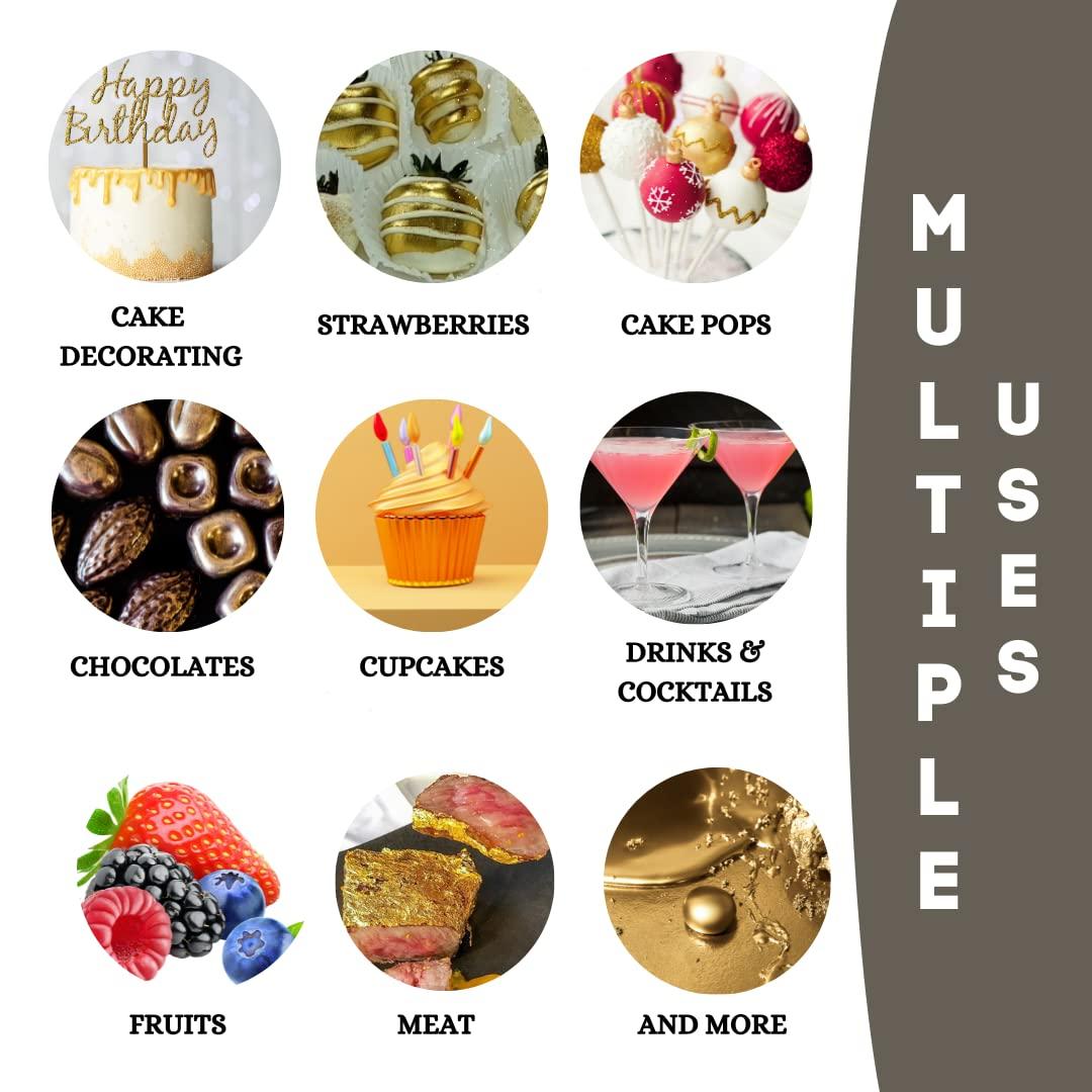 DAZZLE DUST (BULK10g) Silver Edible Glitter For Drinks, Silver Luster Dust Edible Glitter For Cakes, Silver Sprinkles For Cake Decorating, Edible Cake Decorations Drink Glitter 100% Food Safe, Vegan, Gluten Free