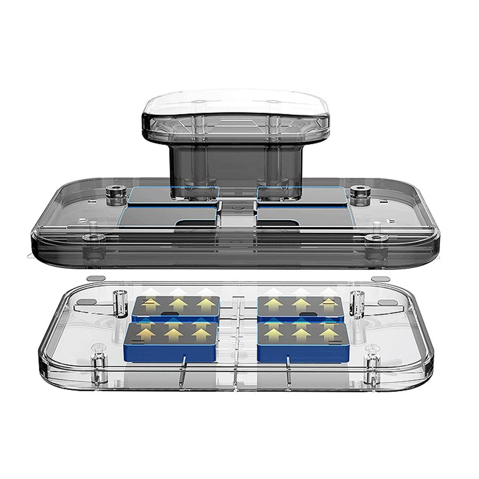 Ddewing Double Sided Magnetic Window Cleaner Double Sided High Rise Household Magnetic Window Cleaner Wiper Glass Washing Cleaning Tool Brush,Grey