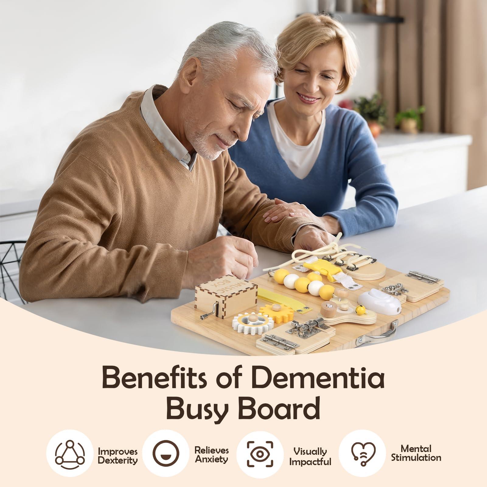 Joyreal Joyreal Fidget Busy Board for Adults with Dementia,Engaging Alzheimers Products & Dementia Activities for Seniors,Assistance Products Elderly Patients - Gift Toys for People with Alzheimers