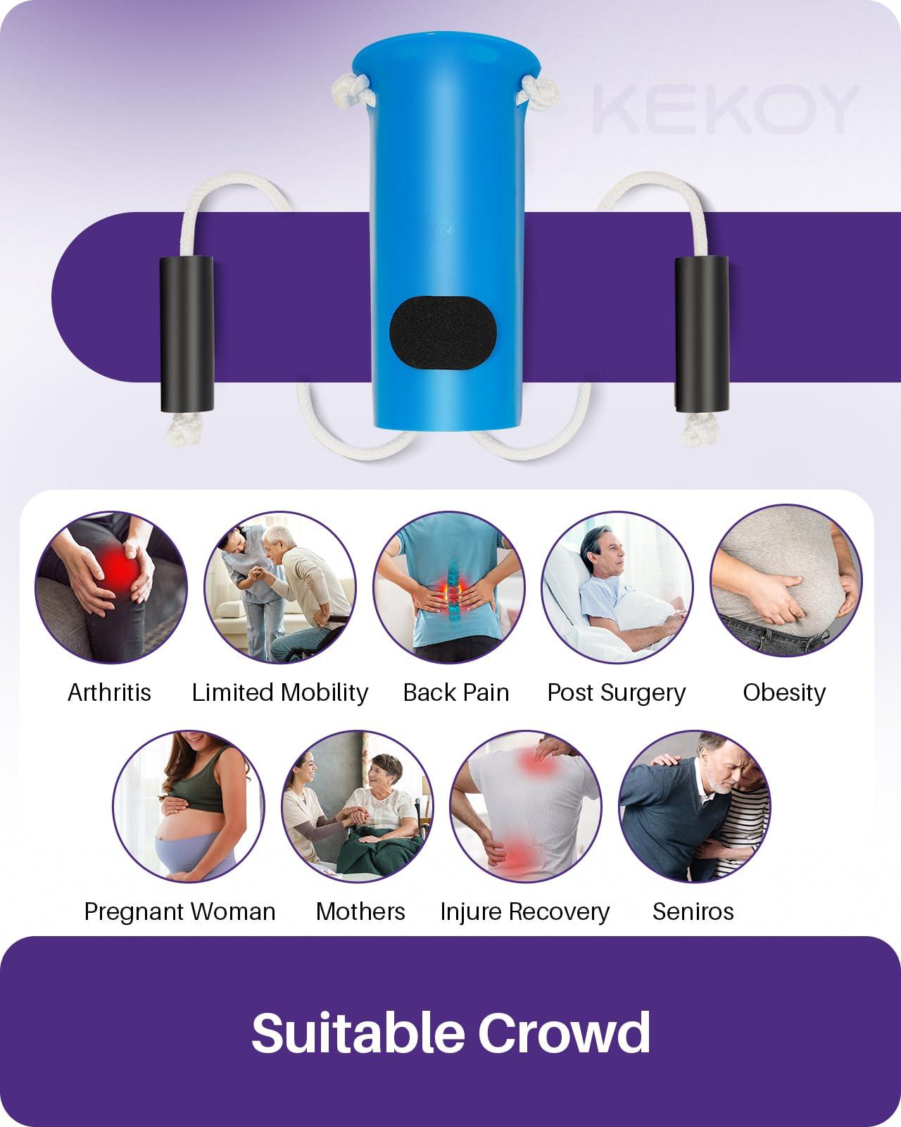 Kekoy Kekoy Sock Aid, Easy to Use Sock Helper with Foam Handles, Sock Aide Device Pull Up Assistance Help, Sock Helper Stocking Slider for Elderly, Senior, Pregnant, Diabetics(Blue)