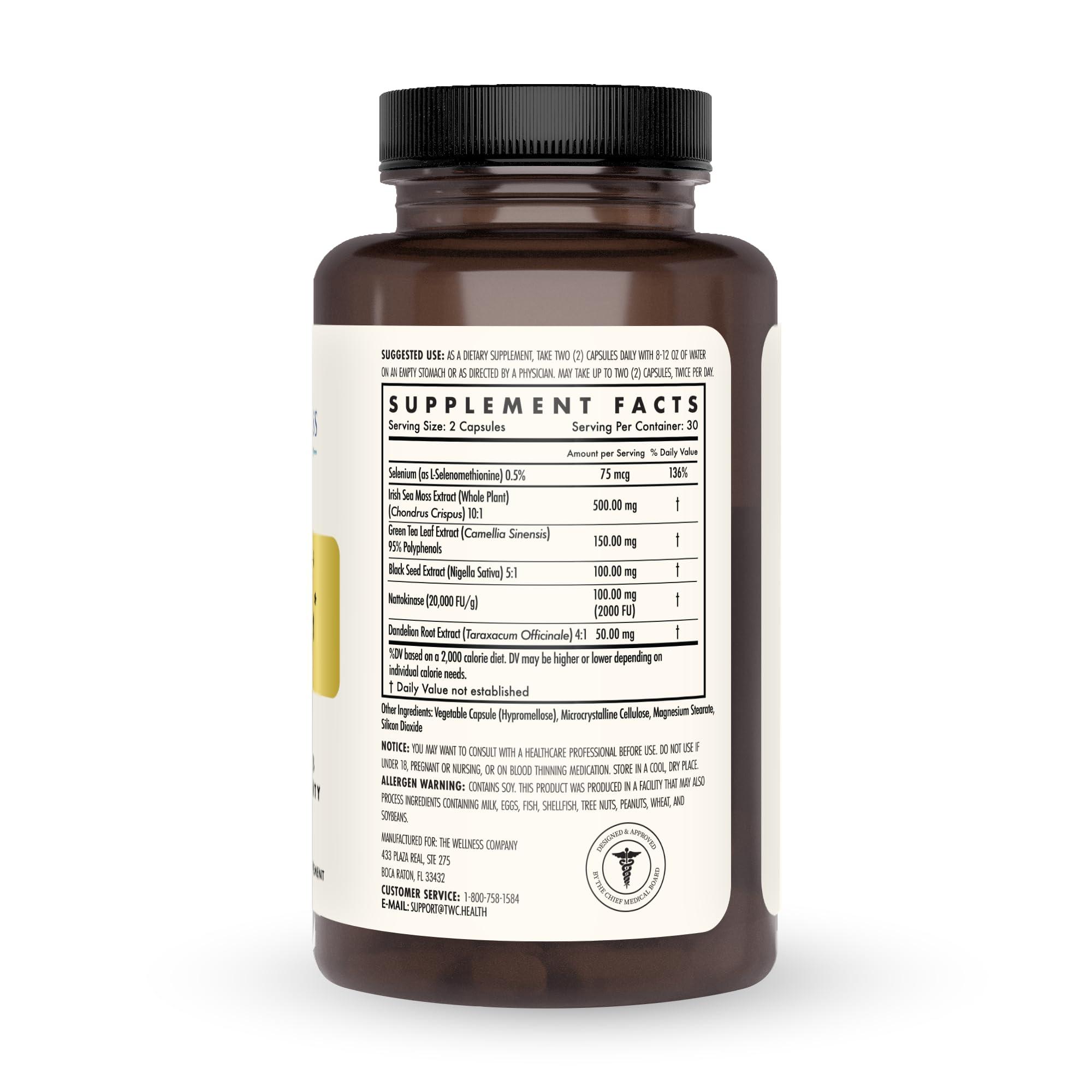 The Wellness Company The Wellness Company Spike Support | 60 ct (1 Month Supply) | with Nattokinase, A Proteolytic Enzyme for Fibrinolytic (Anti-Clotting) | Non-GMO, Vegan, Gluten Free | for Year-Round Immune Support