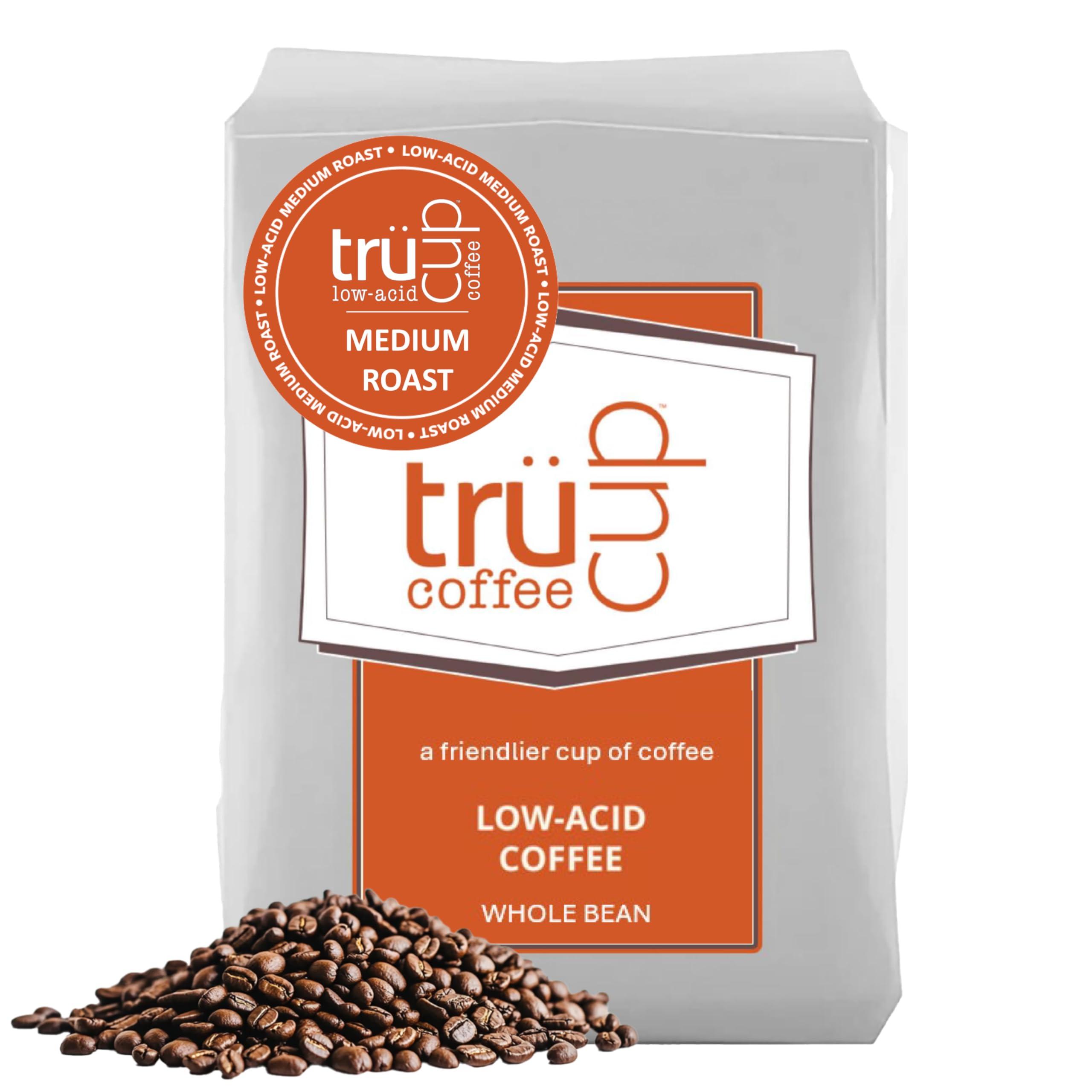 TRUCUP trcup Low Acid Medium Roast Coffee, Whole Bean 2 LB