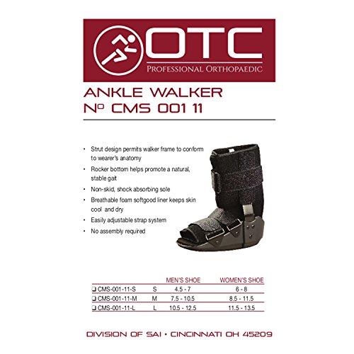 OTC OTC Short Leg Cast Low Top Walker Boot, Black, Large/Short
