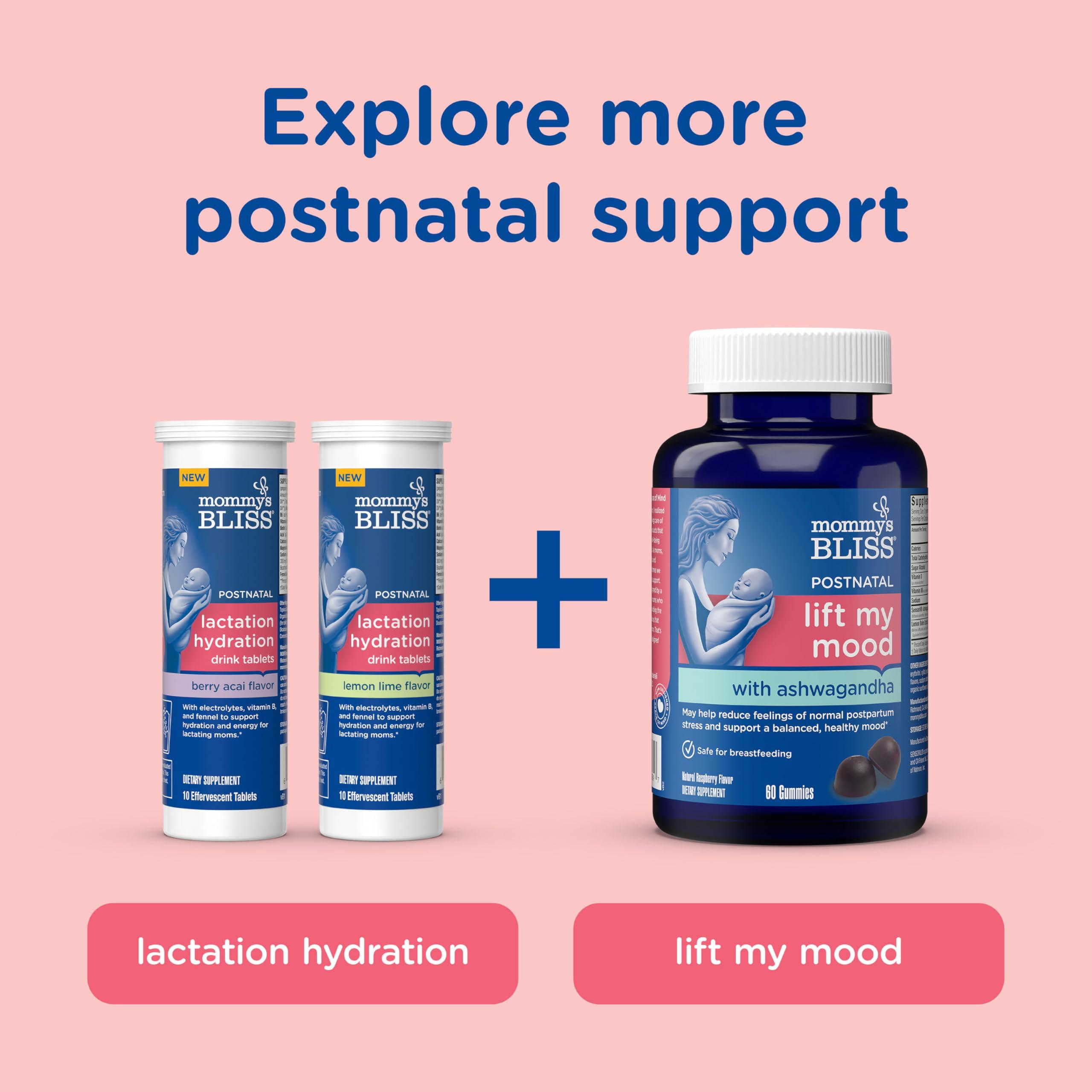 Mommy\'s Bliss Mommy\'s Bliss Postnatal Support Reset My Body Gummies with Biotin & Collagen, Supports Postpartum Energy, Healing & Joint Health + Hair, Skin & Nails Health, Gluten Free, 60 Gummies (30 Servings)