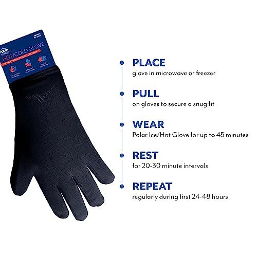 Brownmed Brownmed Polar Ice Hot/Cold Glove - Therapy Glove - Support for Arthritis, Fibromyalgia and More - Large