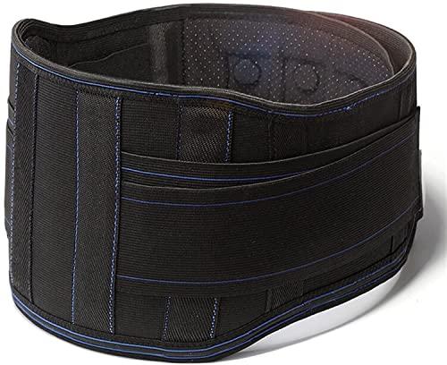 SJHY Lumbar Support Belt Self-Heating Lower Back Brace,Magnetic Therapy Lumbar Support for Sciatica, Spasms, Nerve and Herniated for Pain Relief Back Braces (Color : Black, Size : Medium)