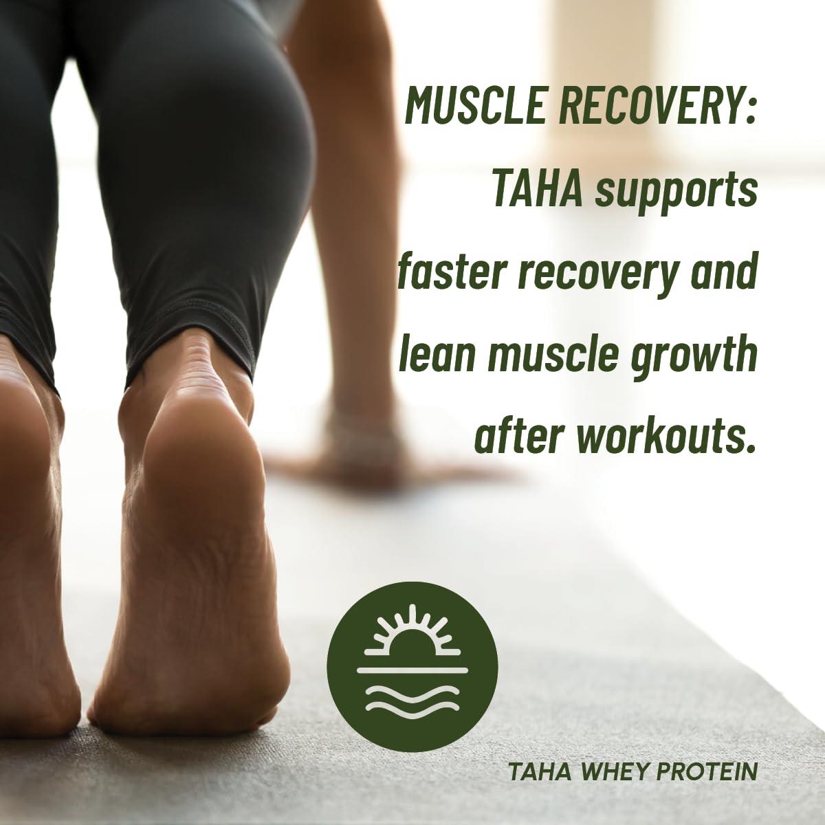 Taha Health & Nutrition Taha Health & Nutrition Chocolate Whey Protein Isolate Powder, 30g Protein, 7.9g BCAAs, 4.3g Leucine | New Zealand Free-Range, Grass-Fed Dairy | Gluten-Free, Keto, Kosher | 2LB, ~24 Servings