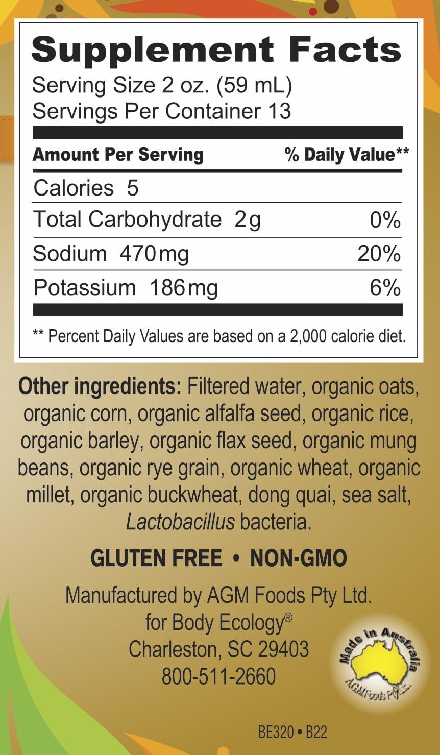 Body Ecology Body Ecology Dong Quai Probiotic Liquid | Herbal Probiotic Tonic Sparkling Bottle | 25oz Bottle