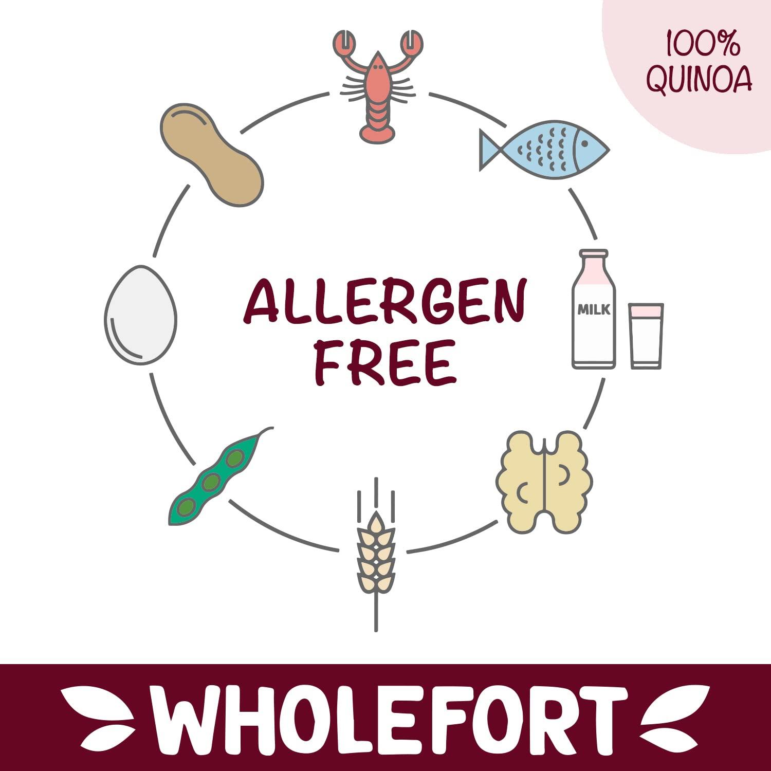 Wholefort Puffed Quinoa Cereal + Nothing Vegan Gluten Free Non-GMO [1 LB] Try Quinoa Pops as Snacks Cereal Salad Topper for Sustainable Energy Crunchy Quinoa is Good Mood Food by Wholefort