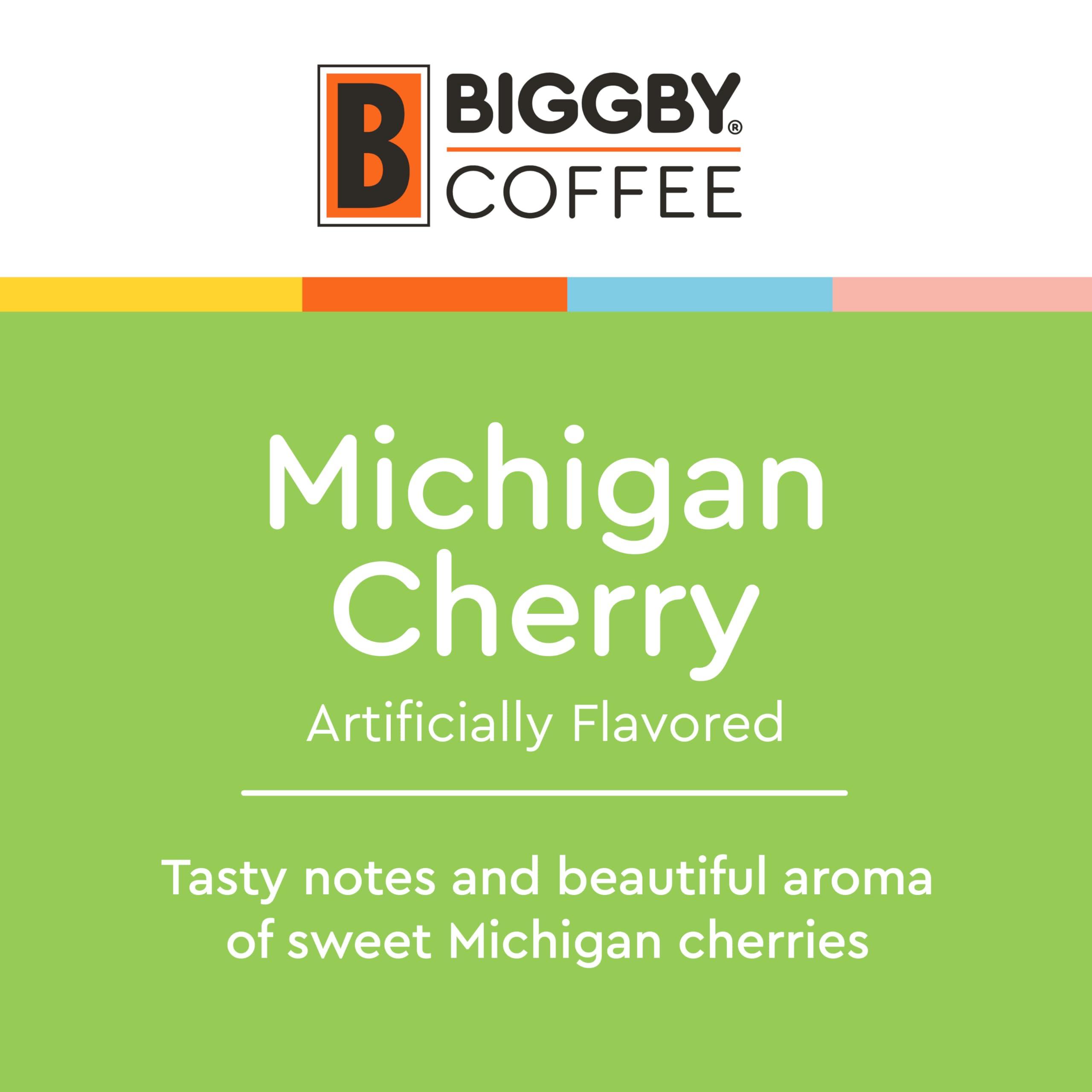 BIGGBY BIGGBY Michigan Cherry, Flavored Whole Bean Coffee, 12oz Bag, Medium Roasted