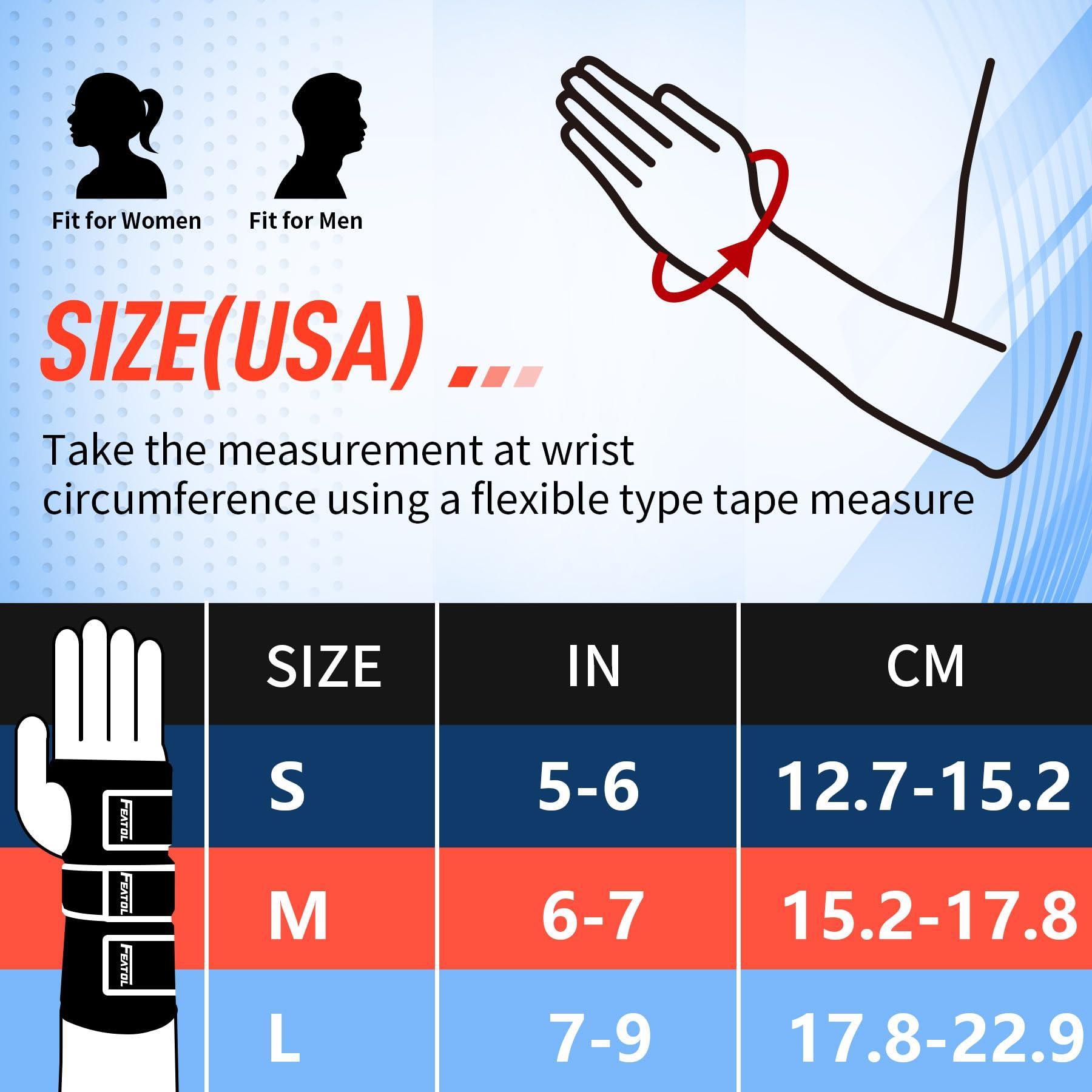 FEATOL FEATOL Carpal Tunnel Wrist Brace Night Support, Wrist and Thumb Brace for Dequervain\'s Tenosynovitis, Tendonitis, Arthritis, Thumb Spica Splint Right Hand-Medium/Large-Women and Men