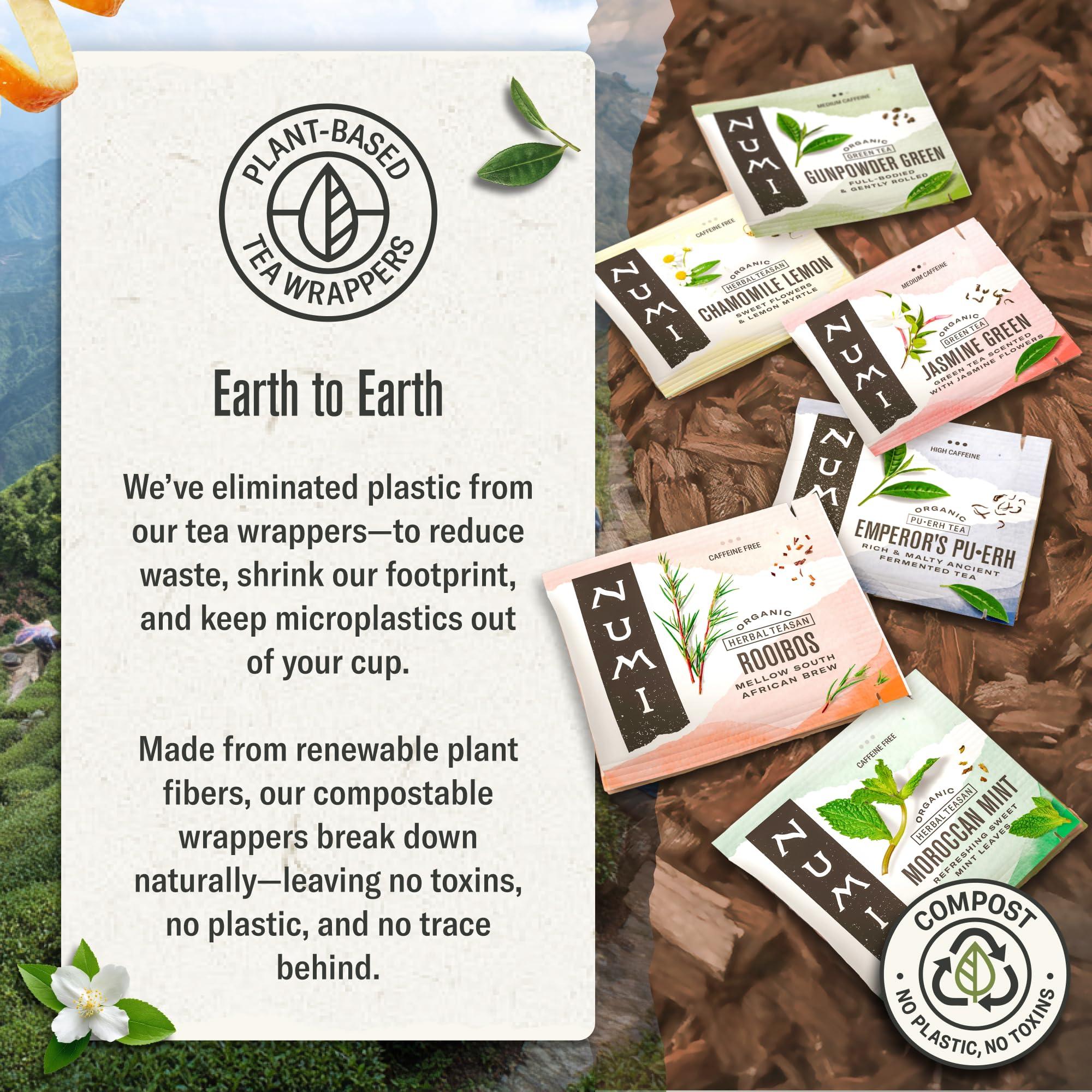 Numi Numi Organic Aged Earl Grey Tea, 100 Tea Bags, Black Tea With Bergamot Orange, Caffeinated