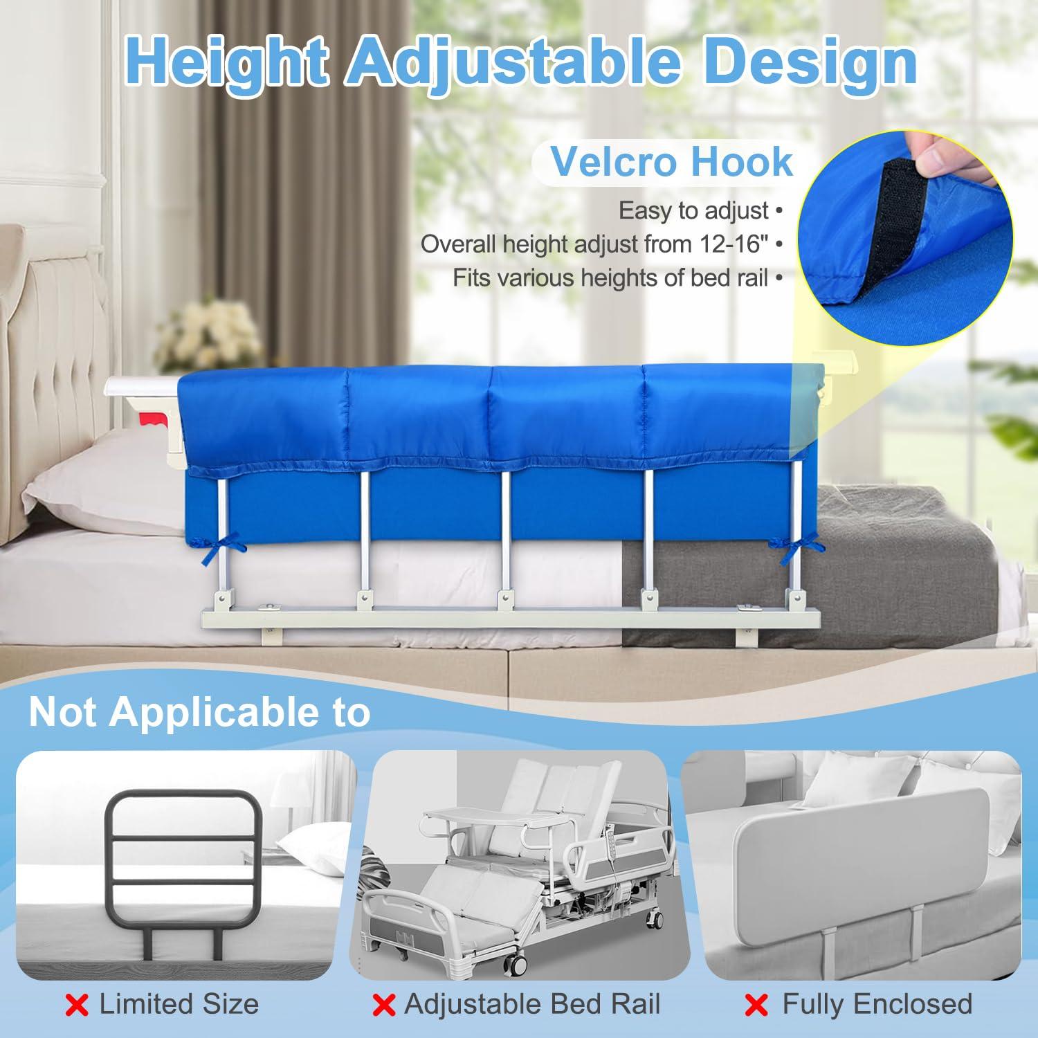 NEAUDE NEAUDE Bed Rail Pads, Hospital Bed Rail Covers, Bed Bumpers Adults Padding, Bed Side Rails Padded, Bed Railing Foam Pads, Bed Rail Cover for Elderly Safety