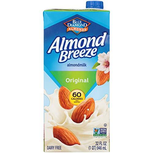 Blue Diamond Almonds Almond Breeze Dairy Free Almondmilk, Original, 32 Fl Oz (Pack of 12)
