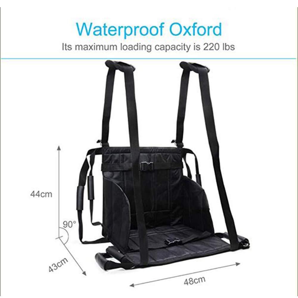 YUSIWOAL Patient Lift Stair Slide Board Transfer Emergency Evacuation Chair Wheelchair Seat Belt Lifting Sling Sliding Transferring Disc Use for Seniors,Bedridden,Disabled,Obesity ( Color : Black , Size : A )