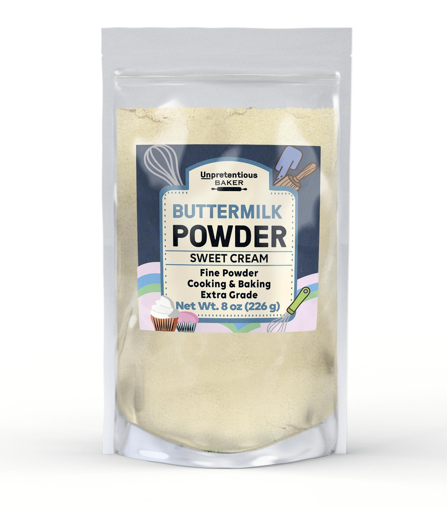 Unpretentious Unpretentious Buttermilk Powder, Made from Sweet Cream, Fine Powder, Cooking & Baking (8 Ounce)