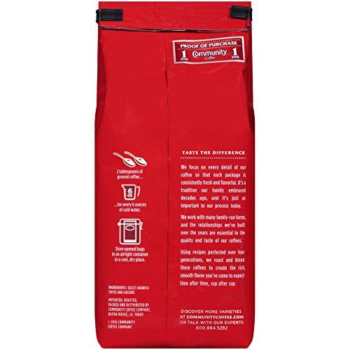 Community Coffee Community Coffee Coffee and Chicory Decaf Coffee, Medium Dark Roast Ground Coffee, 12 Ounce Bag (Pack of 6)